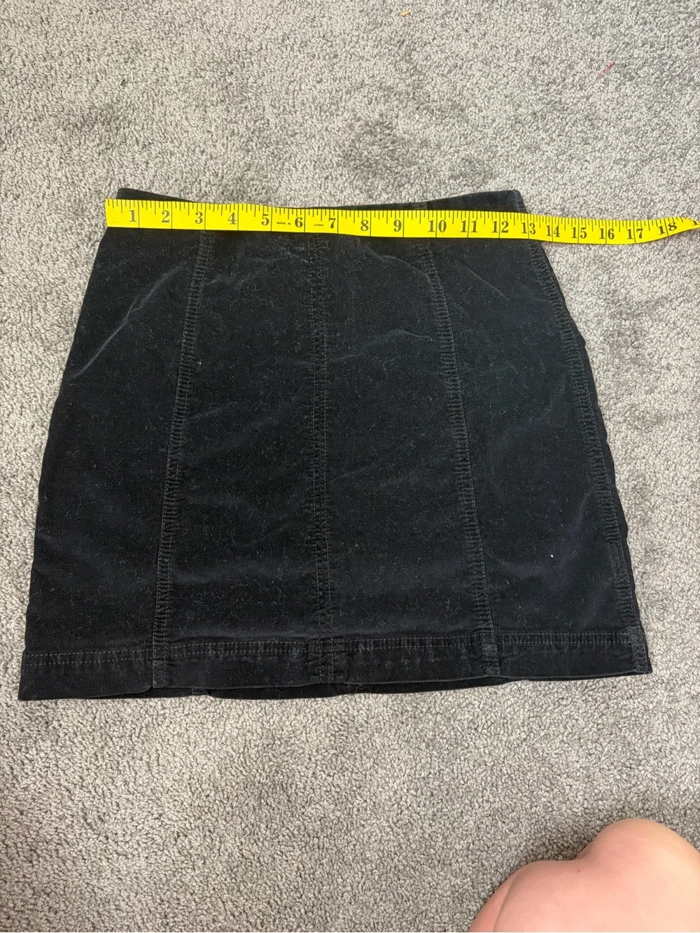 Classic Black Corduroy Mini Skirt - Versatile Women's Skirt